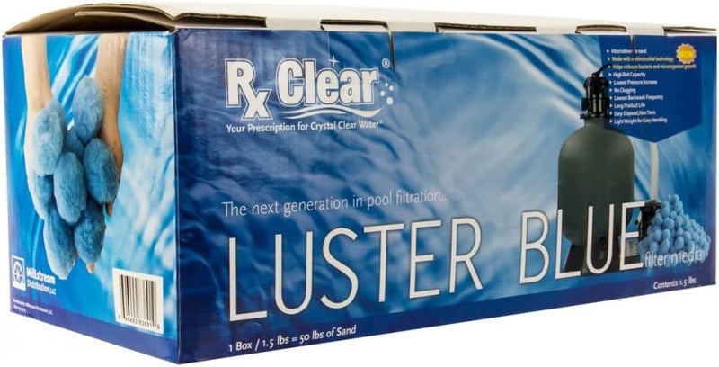 Rx Clear Blue Luster Filter Media for Swimming Pool Sand Filters | Alternative to Sand and Filter Glass | Specialty Technology Helps Keep Pools Clean | Lasts for Several Seasons | 2-Pack - Image 2